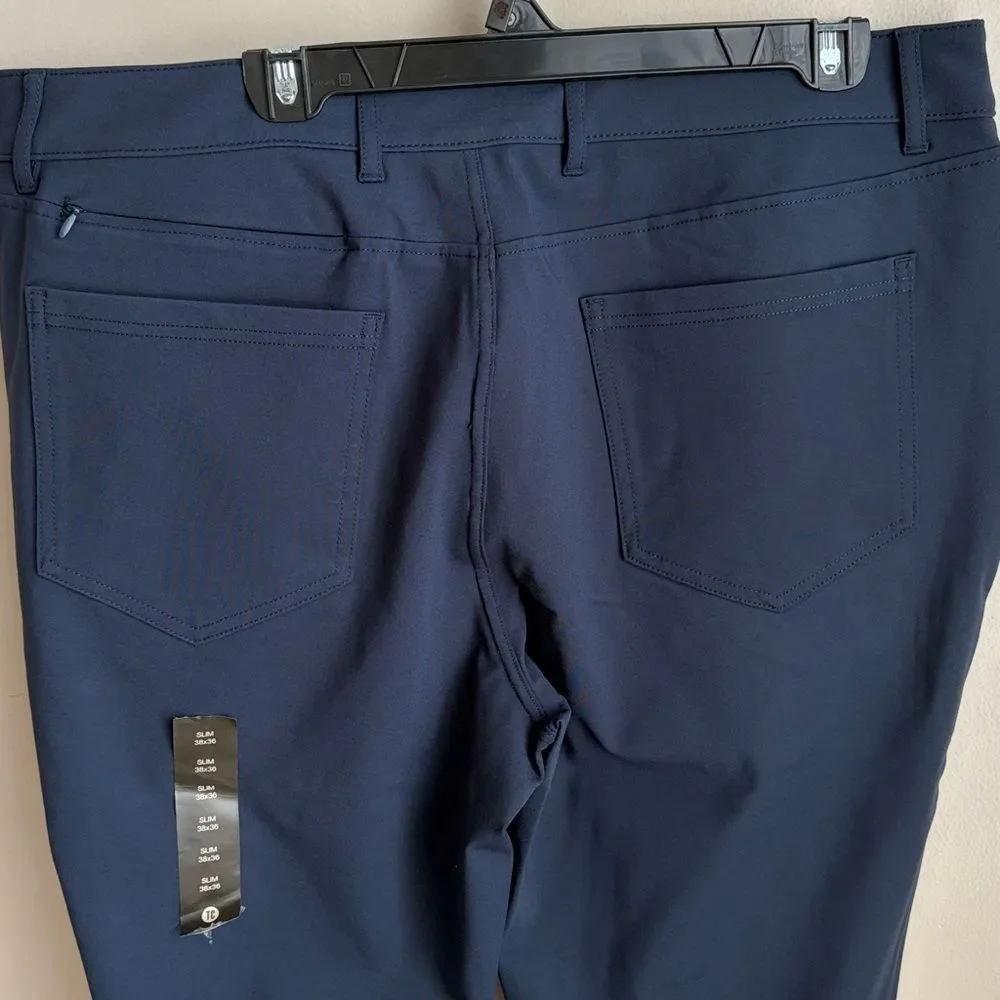 True Classic Travel Chino Men’s Navy slim stretch dress pants slacks 38 x 36 NEW